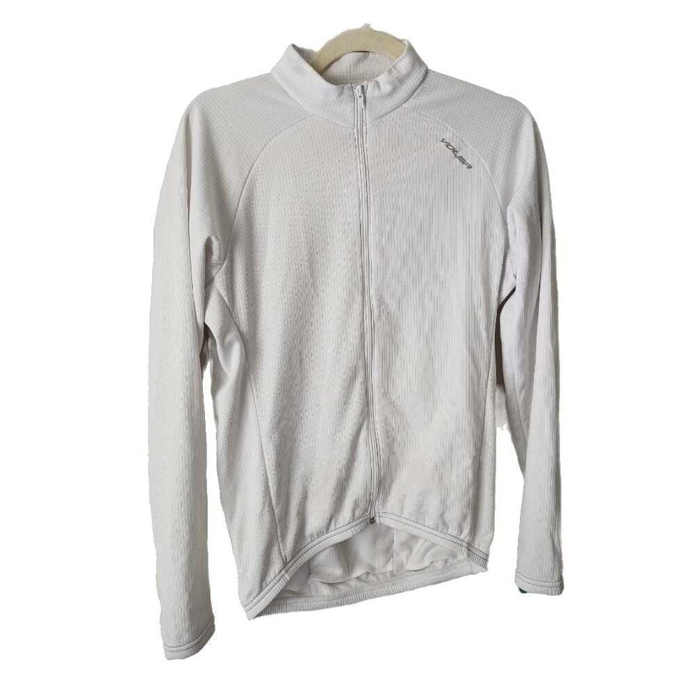 Voler Men's M White Long Sleeve Thermal Cycling Jersey Made in USA Road MTB